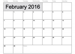 February Calendar