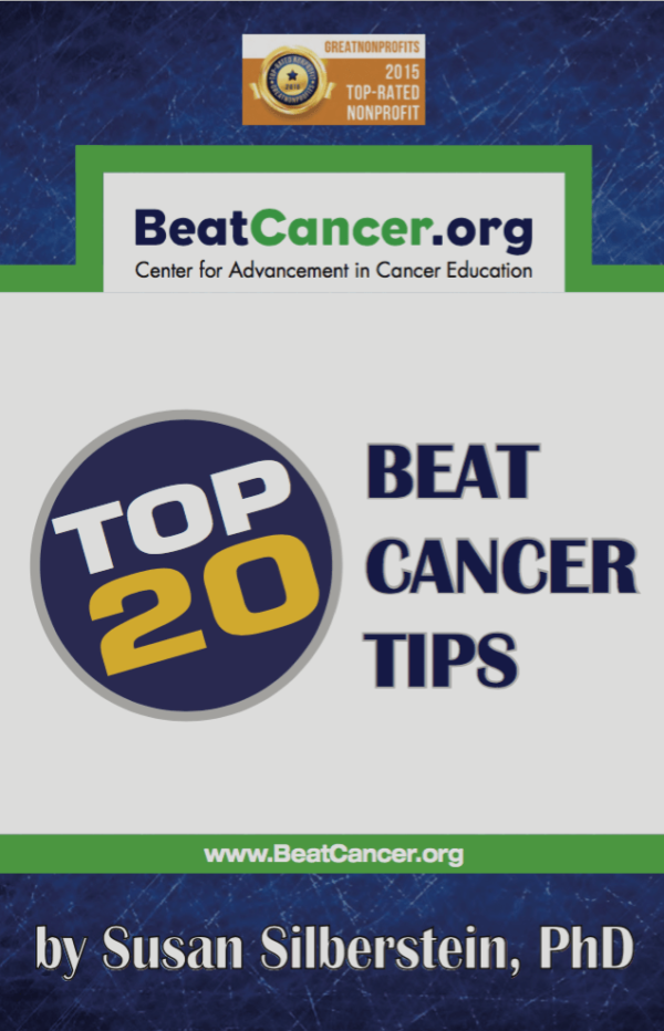 Top 20 beat cancer tips Beat Cancer Susan Silberstein