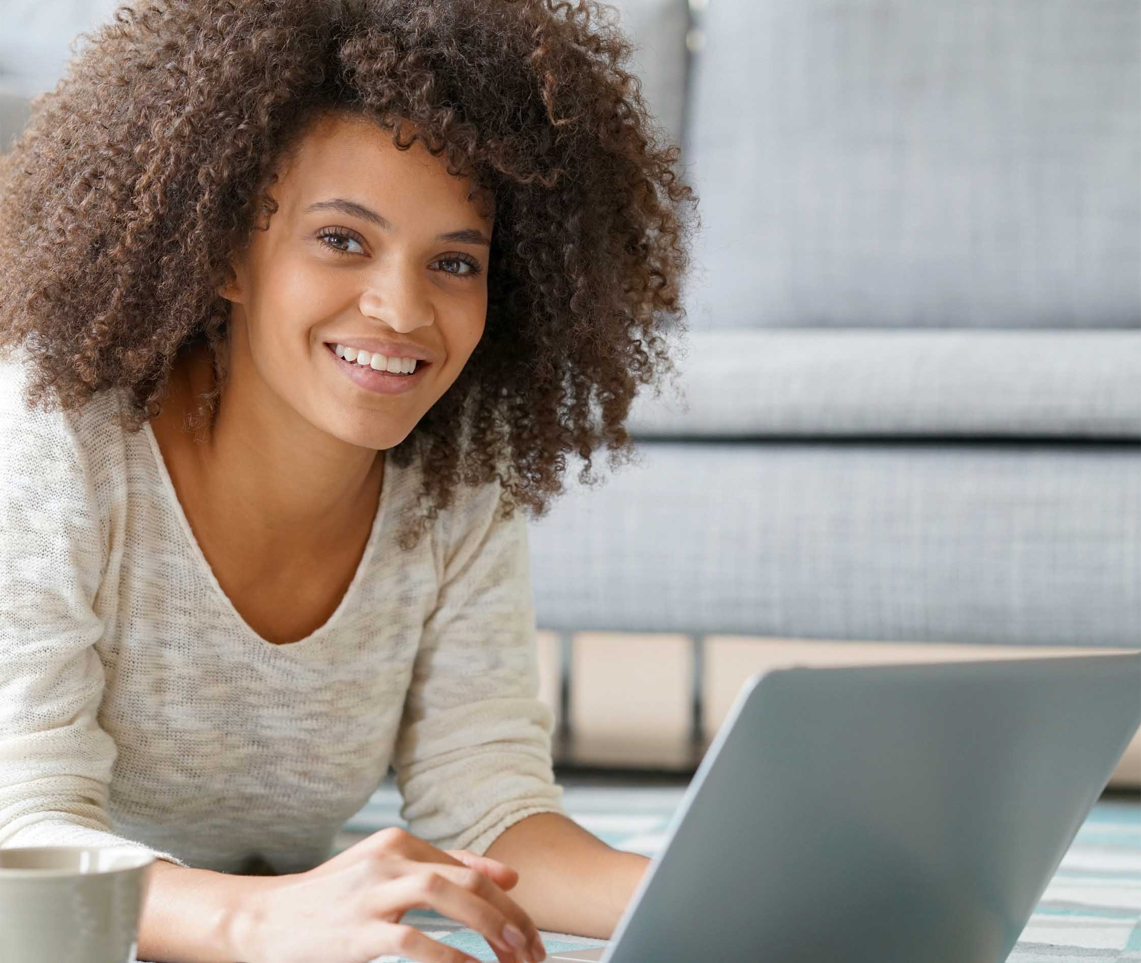 woman using a laptop